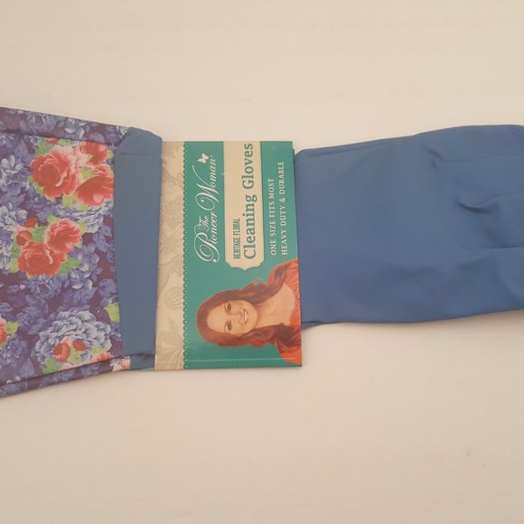 THE PIONEER WOMAN Heavy Duty Latex Cleaning Gloves | 3 Pack | Red / Blue / Pink - Picture 6 of 11